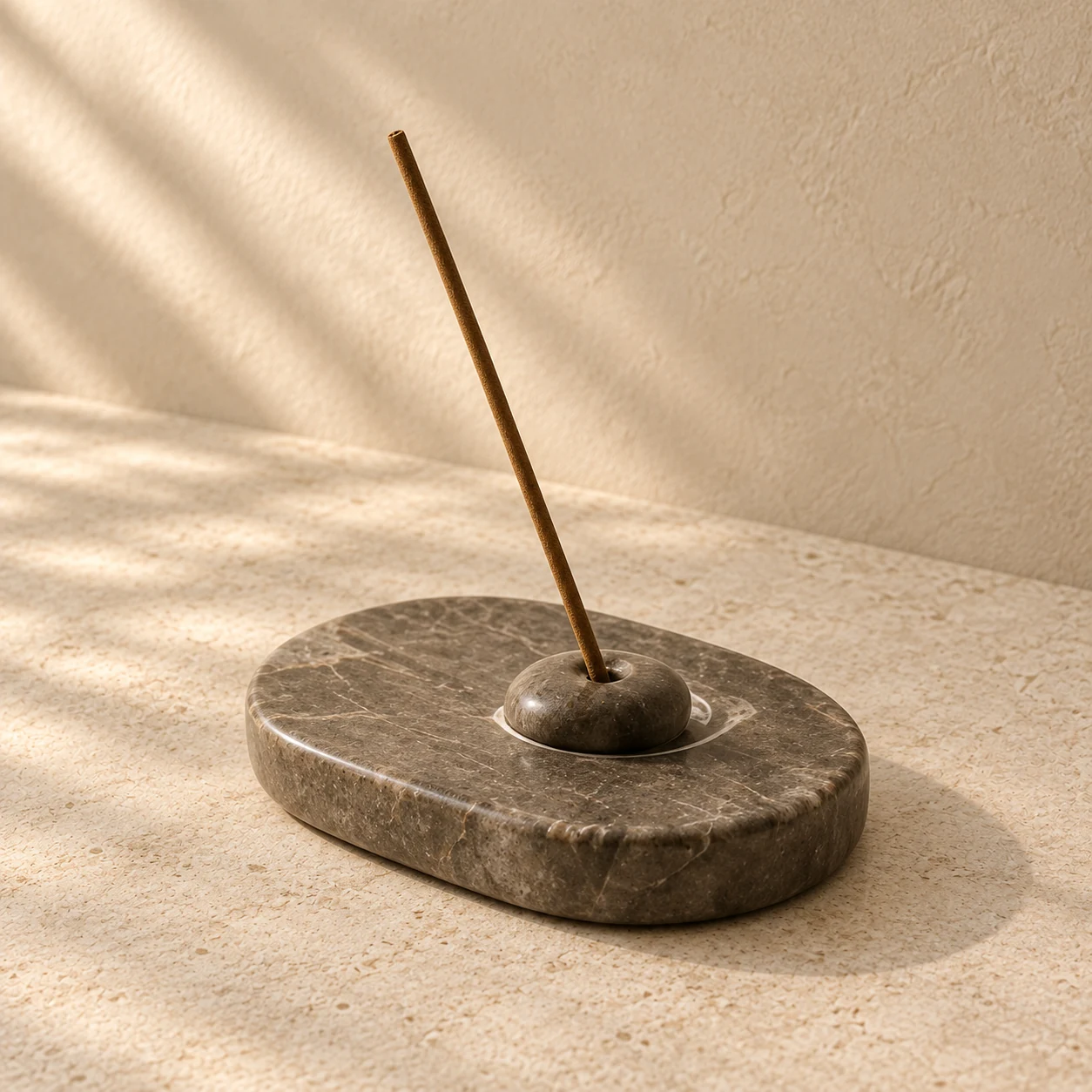 Low Stone Incense Holder